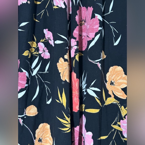 Guess Womens Charissa High Waist Pleated Floral Wide Leg Pants Size 2 Pockets - Picture 6 of 12